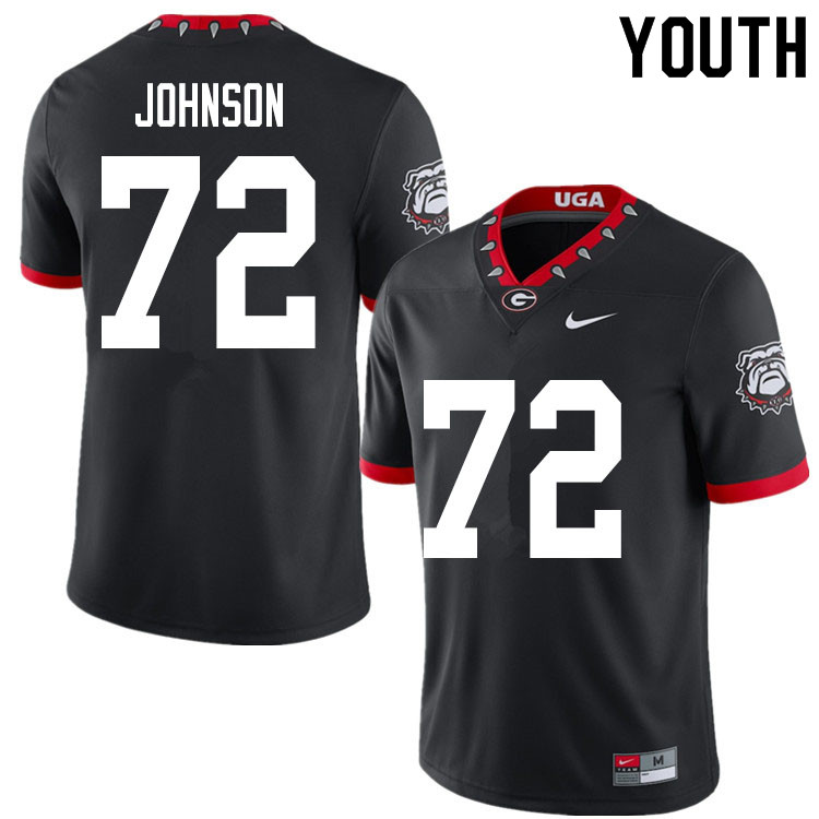 2020 Youth #72 Netori Johnson Georgia Bulldogs Mascot 100th Anniversary College Football Jerseys Sal